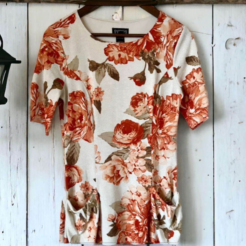 Enfocus Studio Floral Short Sleeve Dress Size 8 - Picture 5 of 9